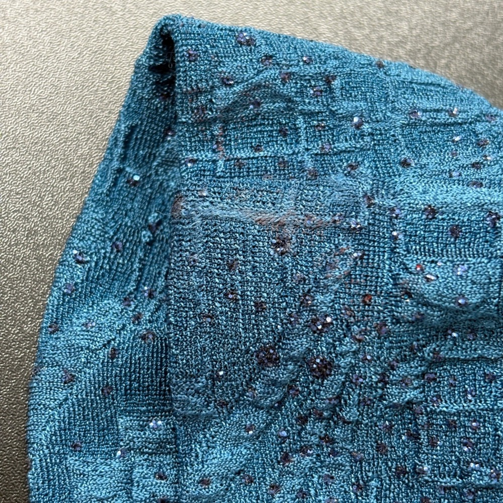 NWT Alex Evenings Womens 2 Piece Maxi Dress Set 14 Teal Glitter Jacket Formal - Picture 16 of 16